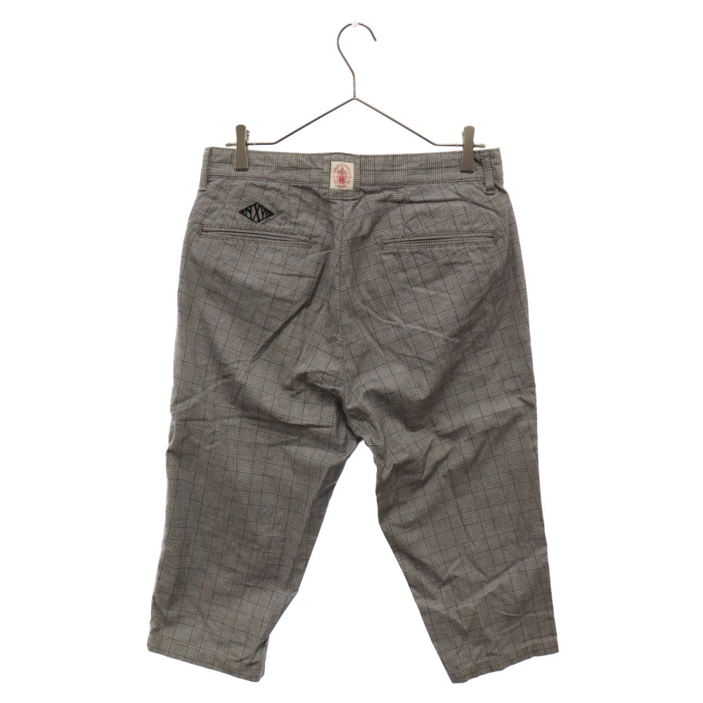 NEXUS7(ネクサスセブン) 09AW 千鳥格子 コットン クロップド トラウザーパンツ スラックス 7分丈 グレー