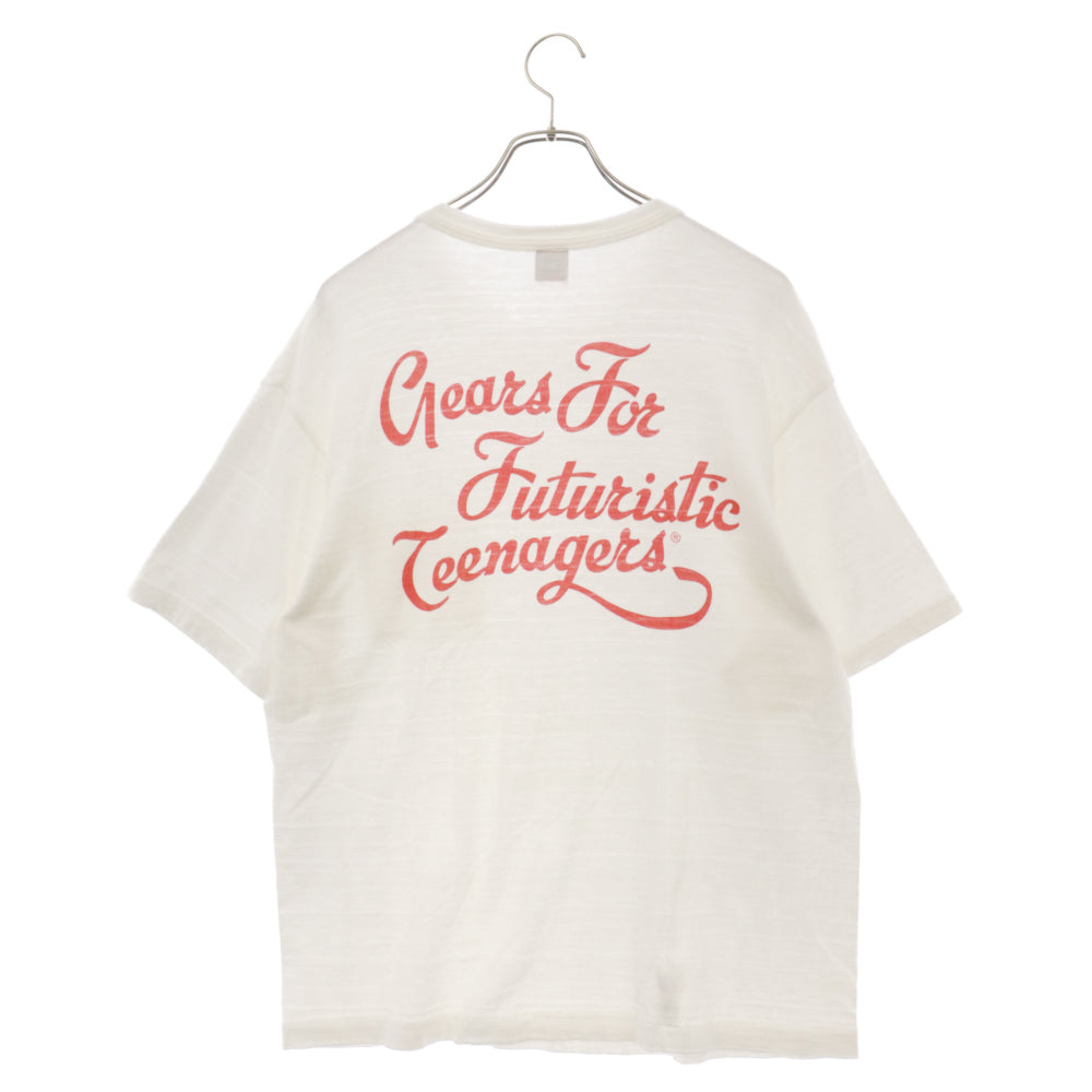 HUMAN MADE(ヒューマンメイド) バックプリント胸ポケットクルーネック半袖Tシャツ ホワイト