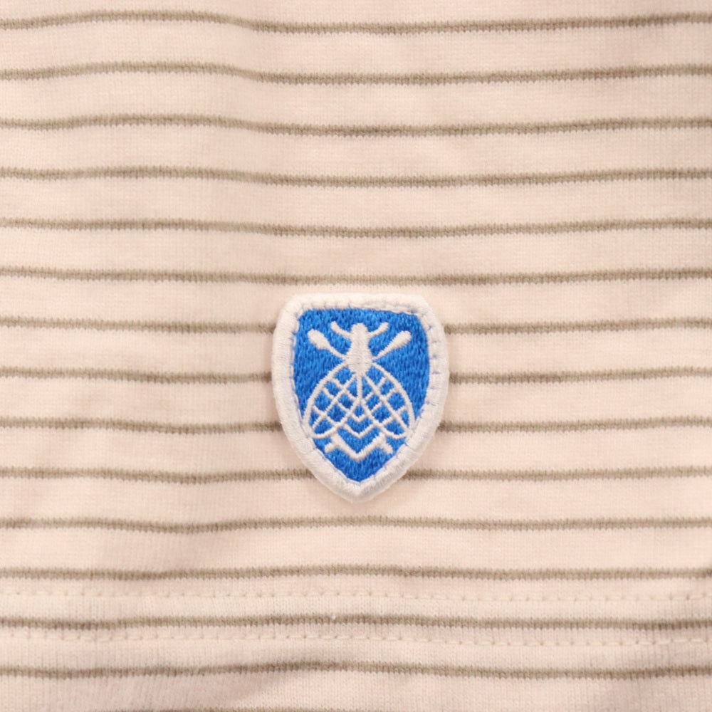 ORCIVAL(オーシバル) ボーダー柄クルーネック半袖Tシャツ ベージュ