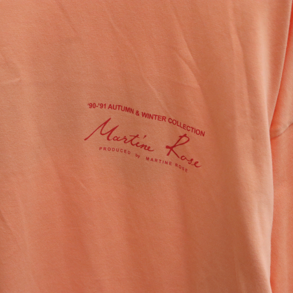 MARTINE ROSE(マーティンローズ) モンスターグラフィック モックネック プリント 長袖Tシャツ オレンジ W1OM605JE