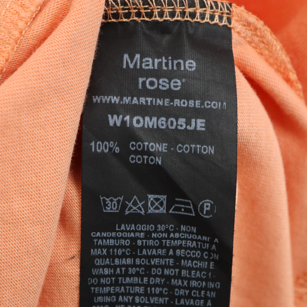 MARTINE ROSE(マーティンローズ) モンスターグラフィック モックネック プリント 長袖Tシャツ オレンジ W1OM605JE