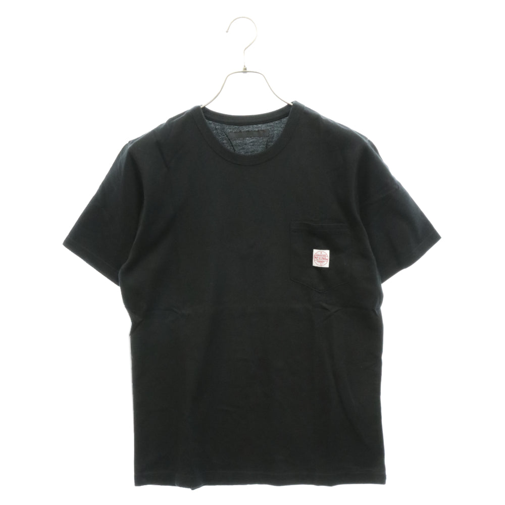NEXUS7(ネクサスセブン) ロゴパッチ付き ポケット 半袖Tシャツ ブラック