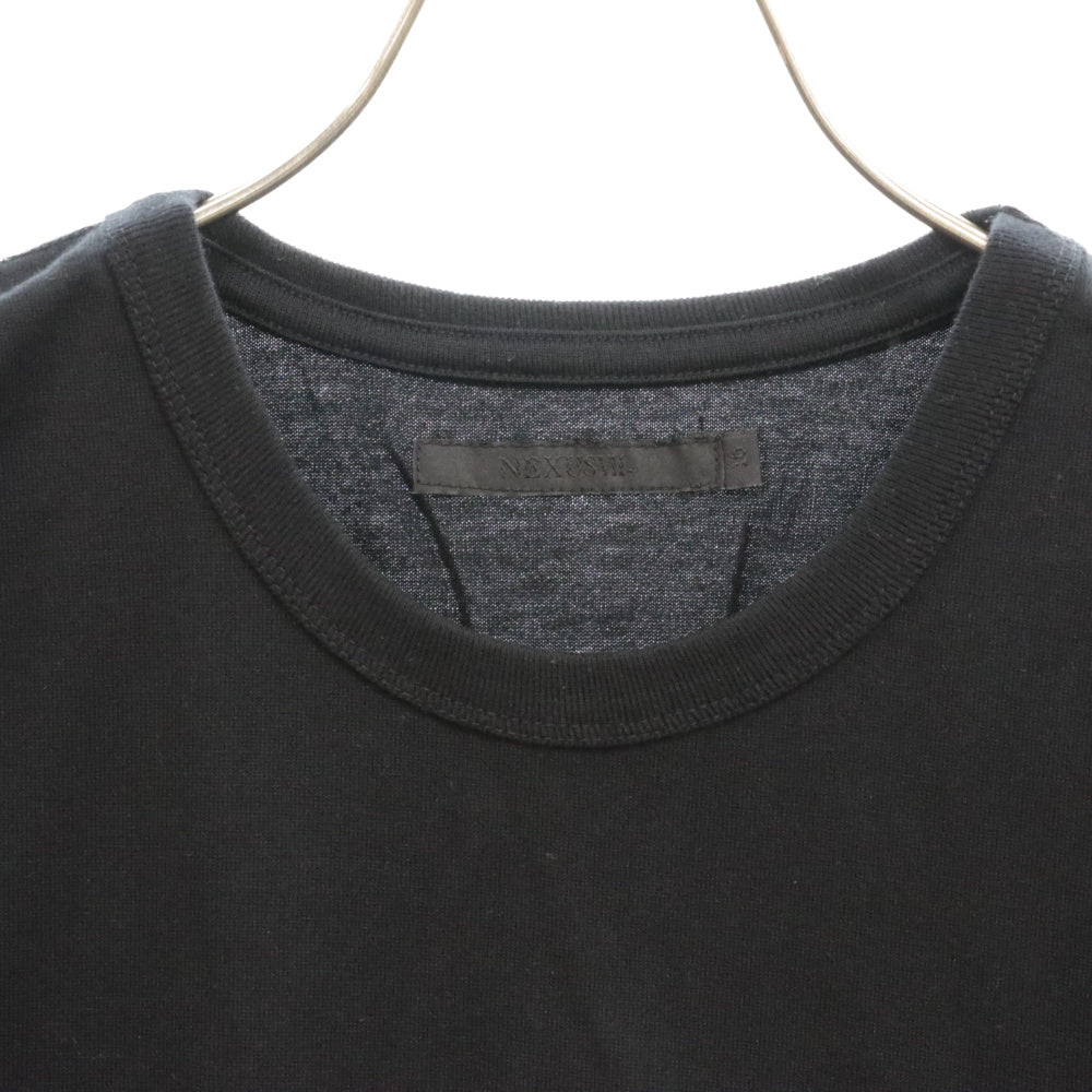 NEXUS7(ネクサスセブン) ロゴパッチ付き ポケット 半袖Tシャツ ブラック