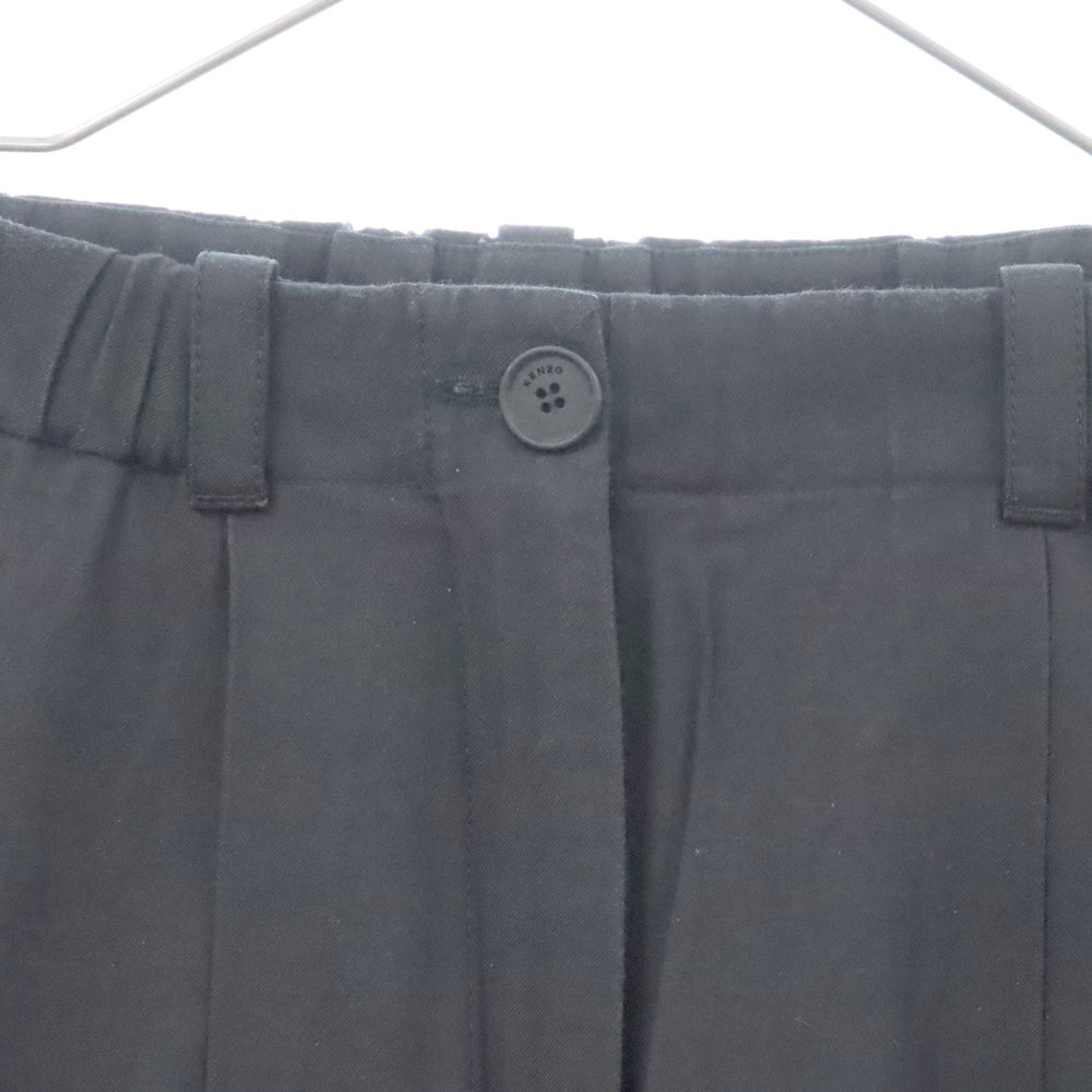 KENZO(ケンゾー) ポケット刺繍付き キャロット パンツ スラックス レディース ブラック FA62PA0275AI