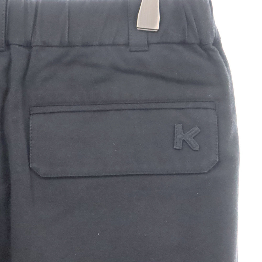 KENZO(ケンゾー) ポケット刺繍付き キャロット パンツ スラックス レディース ブラック FA62PA0275AI