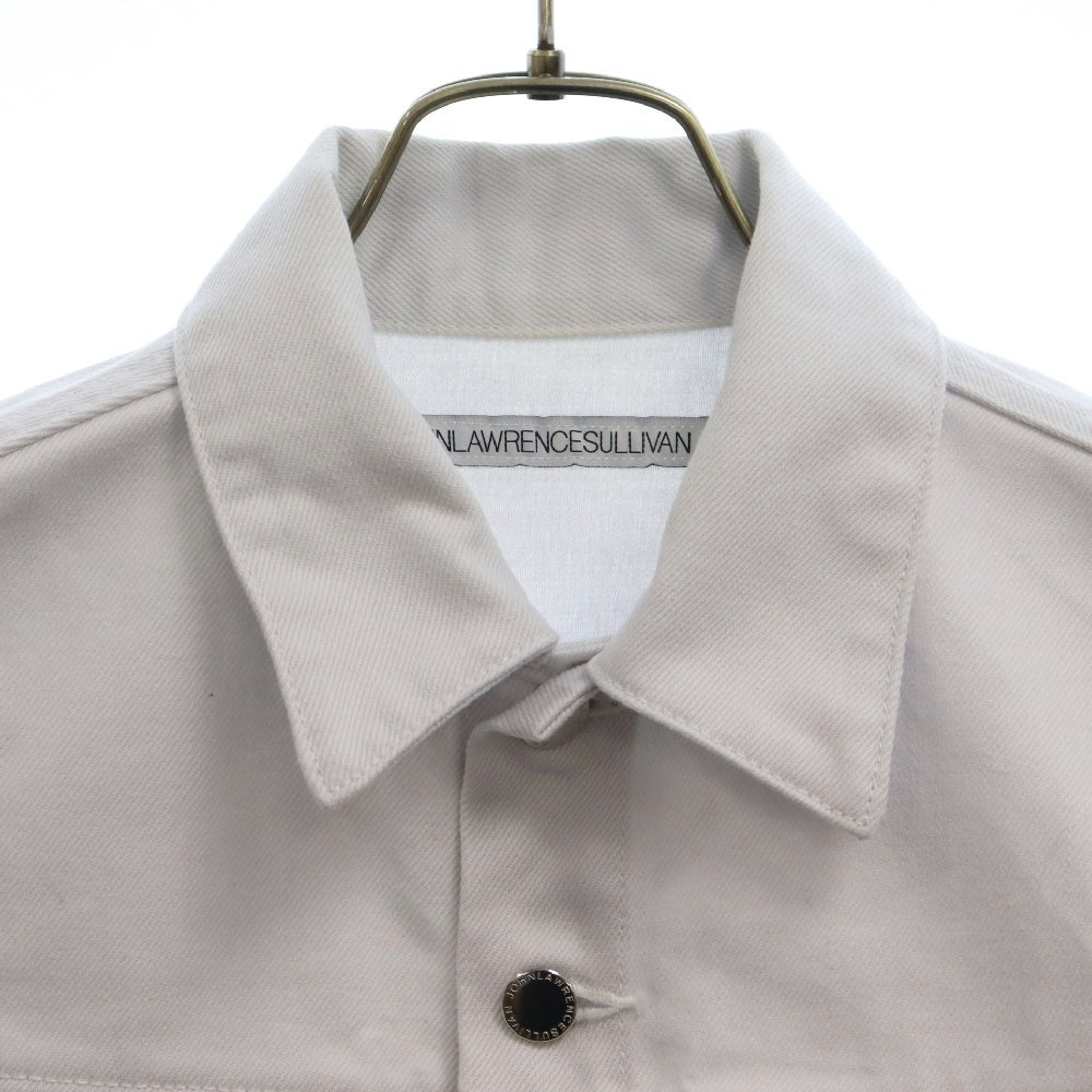 JOHN LAWRENCE SULLIVAN(ジョンローレンスサリバン) WASHED DENIM CUTTING JACKET ウォッシュド デニム コーティング ジャケット レディース ホワイト IC022-0322-35