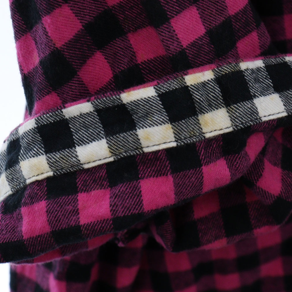 STUSSY(ステューシー) WORLDWIDE コットン チェック柄 半袖 シャツ ピンク