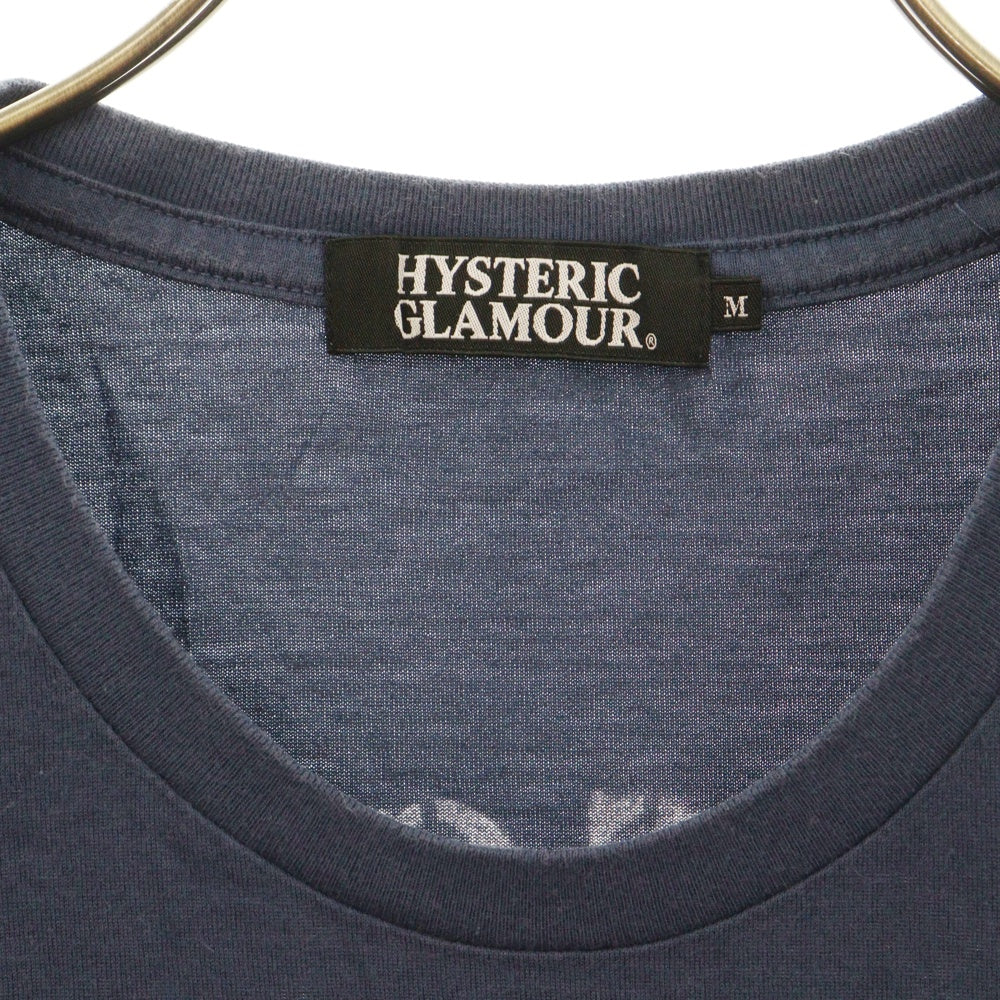 HYSTERIC GLAMOUR(ヒステリックグラマー) TRANS LOVE ACADEMY フロントポケット 半袖Tシャツ カットソー ネイビー 0251CT36