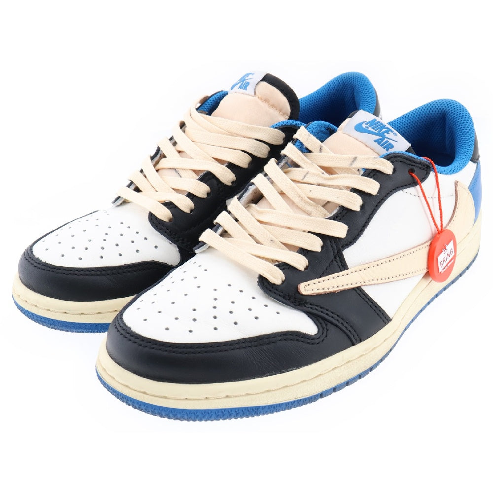 NIKE(ナイキ) ×TRAVIS SCOTT FRAGMENT DESIGN AIR JORDAN 1 LOW OG SP DM7866-140 トラヴィススコット フラグメント エアジョーダン1 ローカットスニーカーブルー US7/25cm