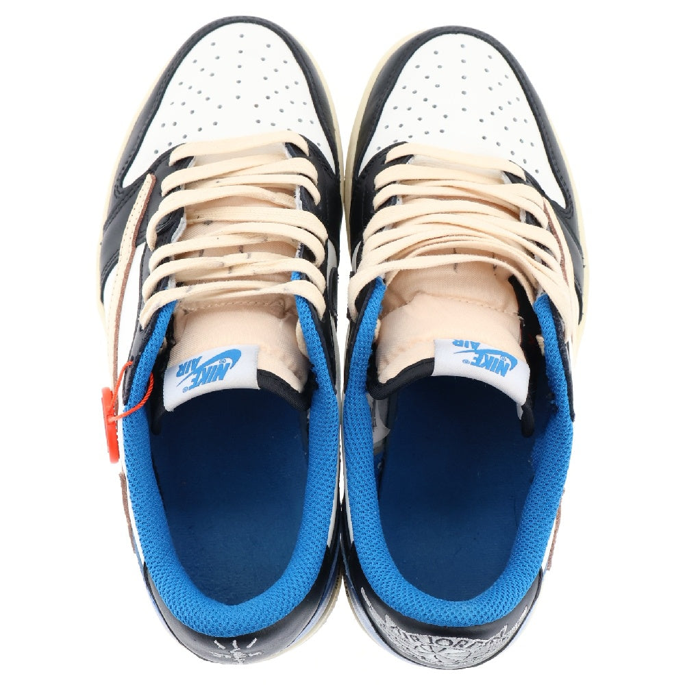 NIKE(ナイキ) ×TRAVIS SCOTT FRAGMENT DESIGN AIR JORDAN 1 LOW OG SP DM7866-140 トラヴィススコット フラグメント エアジョーダン1 ローカットスニーカーブルー US7/25cm
