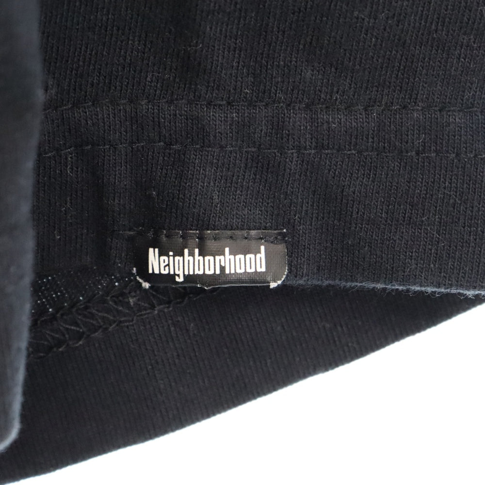 NEIGHBORHOOD(ネイバーフッド) プリント 半袖 コットン Tシャツ ブラック