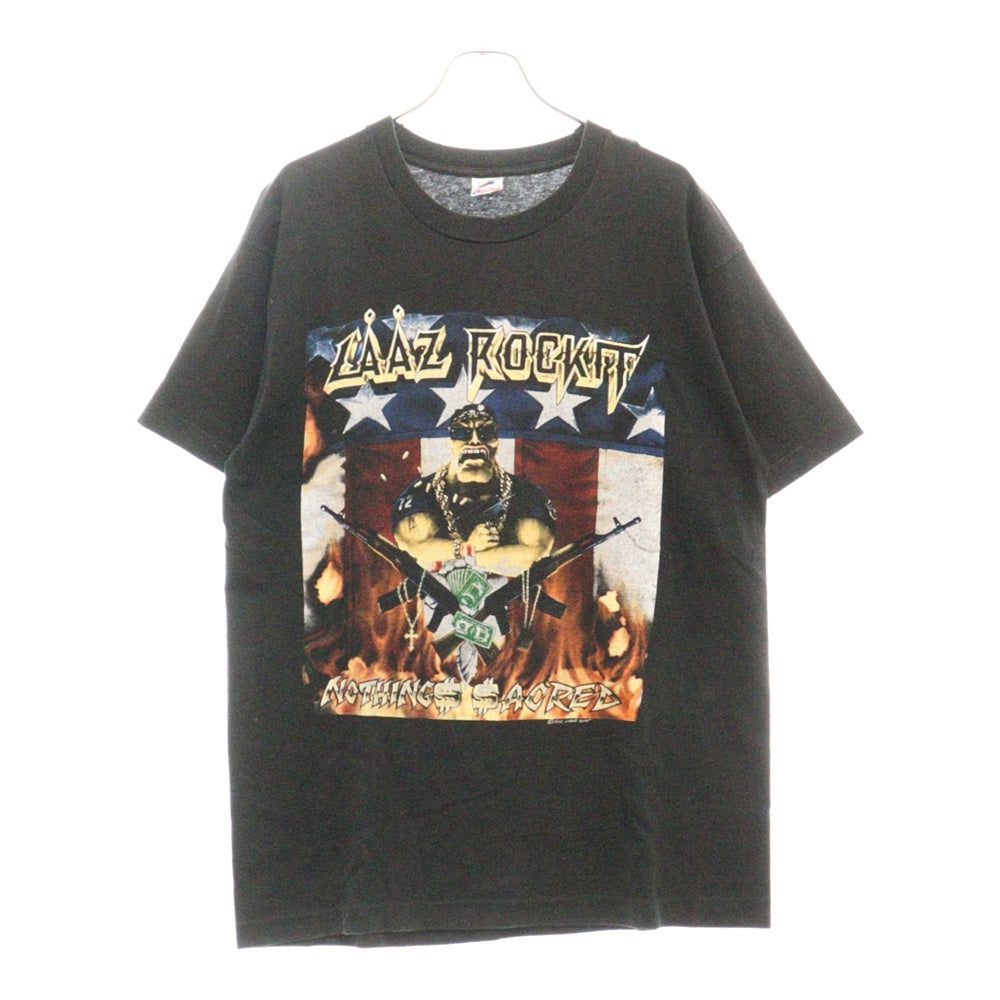 VINTAGE(ヴィンテージ) 90s LAAZ ROCKIT 1992 NOTHINGS SACRED WORLD TOUR TEE ラーズ・ロキット ワールドツアープリント 半袖Tシャツ カットソー バンドT ブラック