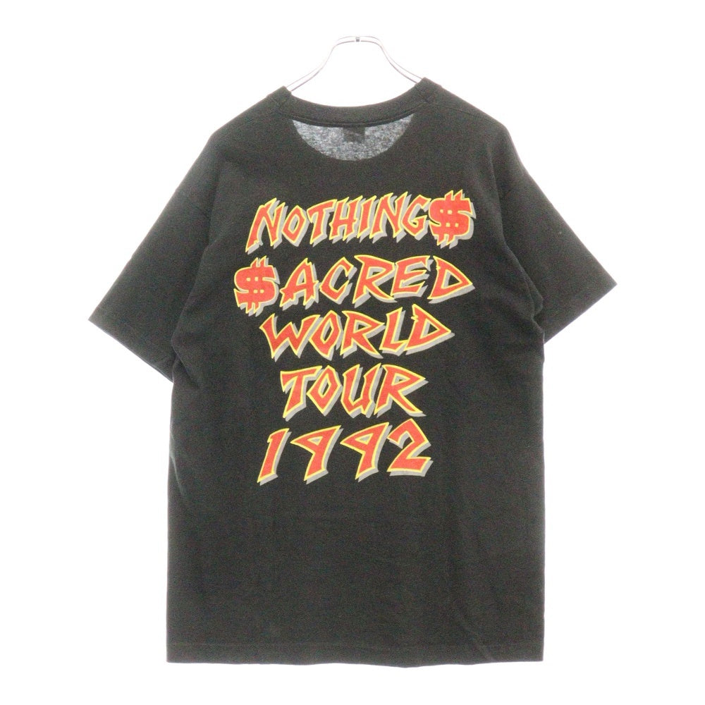VINTAGE(ヴィンテージ) 90s LAAZ ROCKIT 1992 NOTHINGS SACRED WORLD TOUR TEE ラーズ・ロキット ワールドツアープリント 半袖Tシャツ カットソー バンドT ブラック