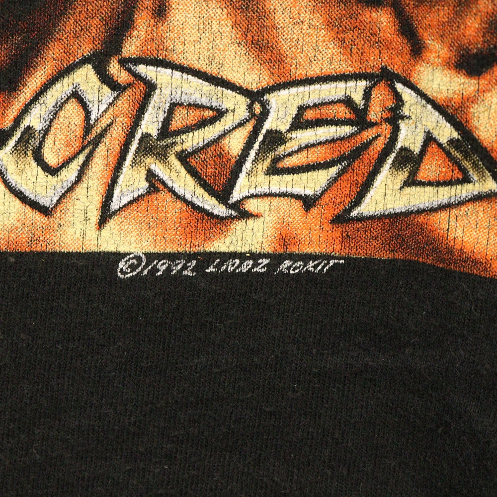 VINTAGE(ヴィンテージ) 90s LAAZ ROCKIT 1992 NOTHINGS SACRED WORLD TOUR TEE ラーズ・ロキット ワールドツアープリント 半袖Tシャツ カットソー バンドT ブラック