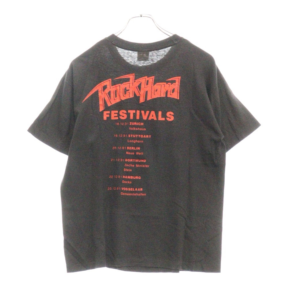 VINTAGE(ヴィンテージ) 90s CANNIBAL CORPSE 1991 ROCK HARD FESTIVALS TEE カン二バル・コープス ツアープリント 半袖Tシャツ カットソー バンドT ブラック