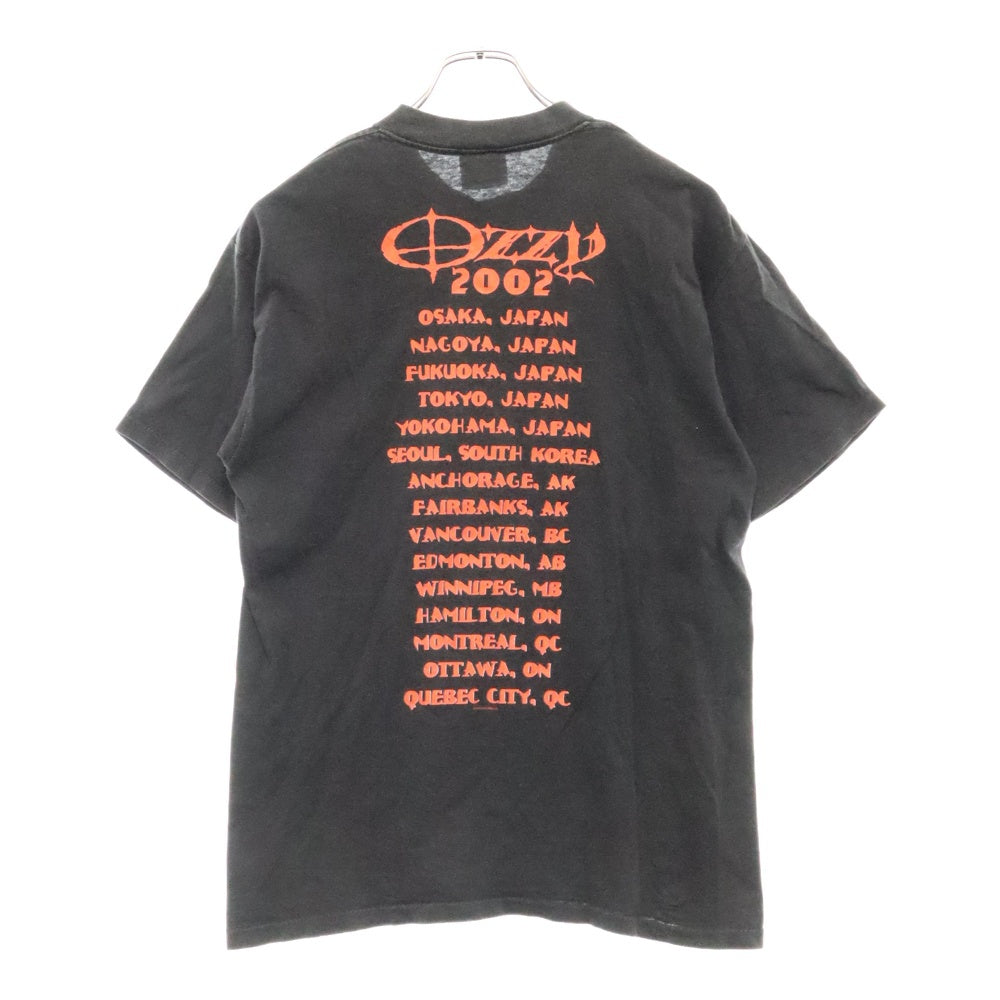 VINTAGE(ヴィンテージ) 00s Ozzy Osbourne 2002 TOUR TEE オジーオズボーン ワールドツアー 半袖Tシャツ カットソー バンドT ブラック