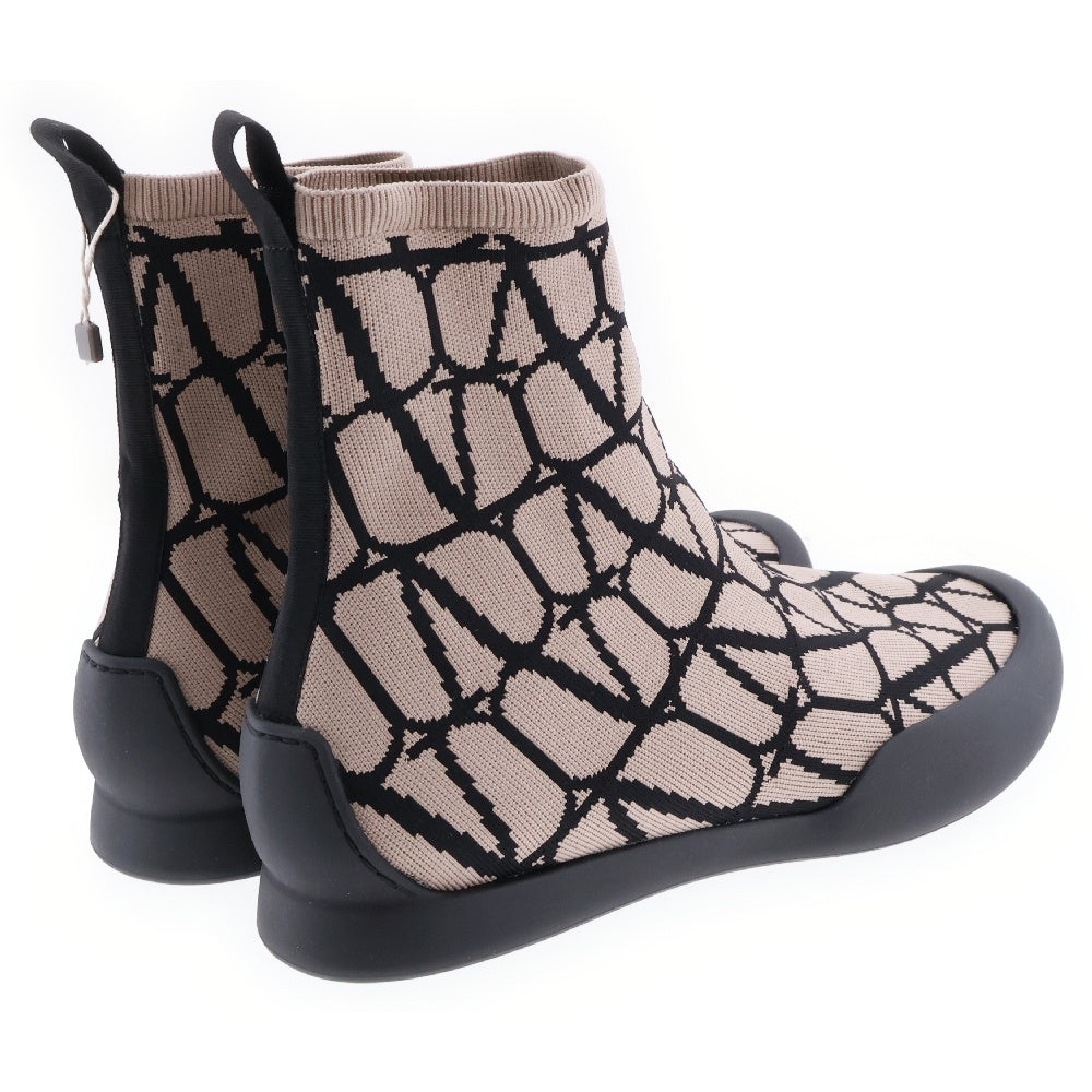 VALENTINO(ヴァレンチノ) Toile Iconographe Cityshore Sock Boot トワル イコノグラフ シティショア ソックブーツ ブラウン 3Y2S0H35‐JFX