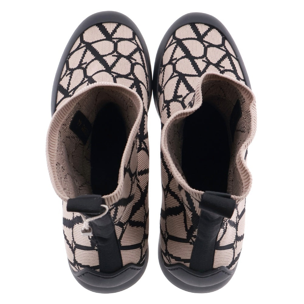 VALENTINO(ヴァレンチノ) Toile Iconographe Cityshore Sock Boot トワル イコノグラフ シティショア ソックブーツ ブラウン 3Y2S0H35‐JFX