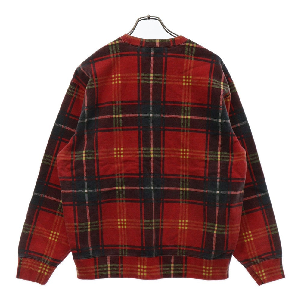 SUPREME(シュプリーム) 21SS Plaid Crewneck プレイド クルーネックスウェットトレーナー レッド チェック