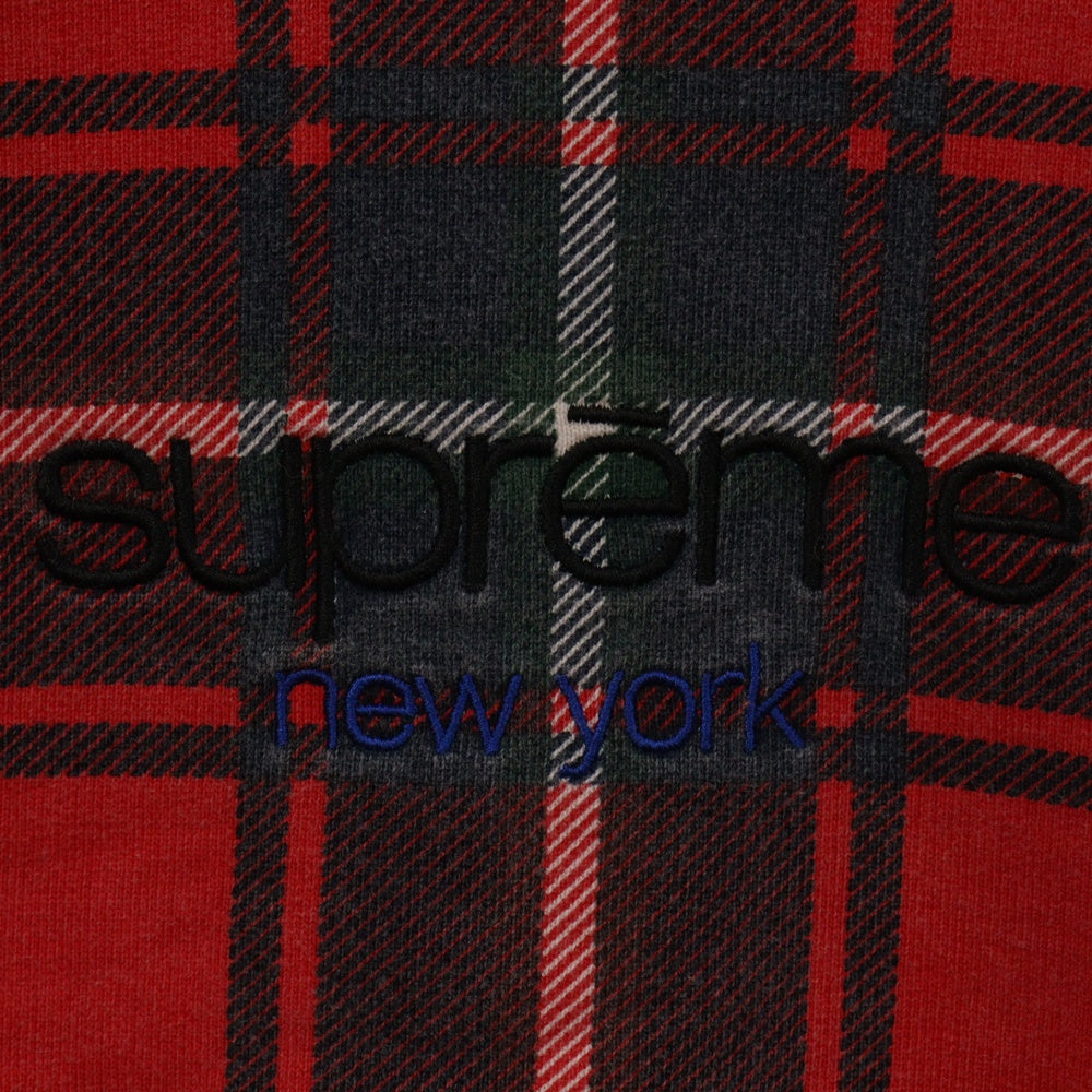 SUPREME(シュプリーム) 21SS Plaid Crewneck プレイド クルーネックスウェットトレーナー レッド チェック