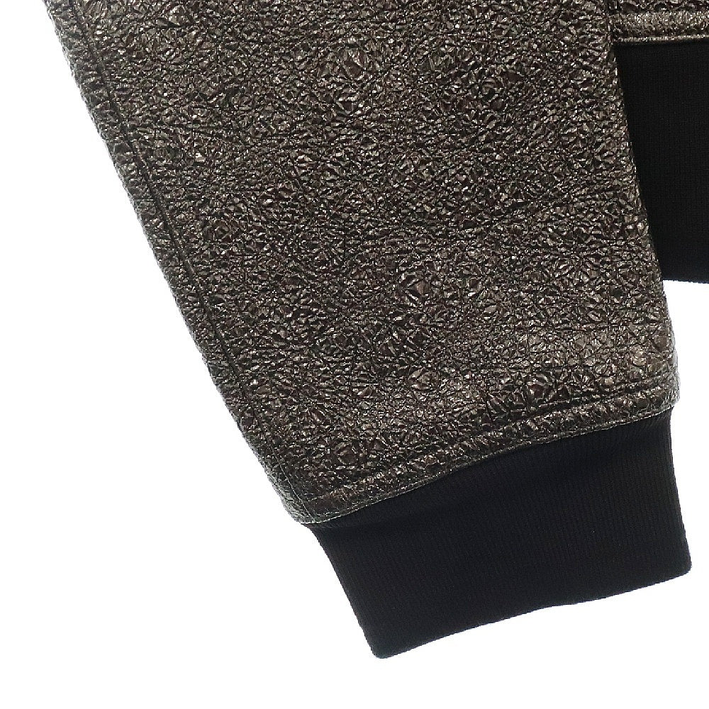 Dior HOMME(ディオールオム) シワ加工 ジップアップ ジャケット ブルゾン シルバー/ブラック 833L418A0334