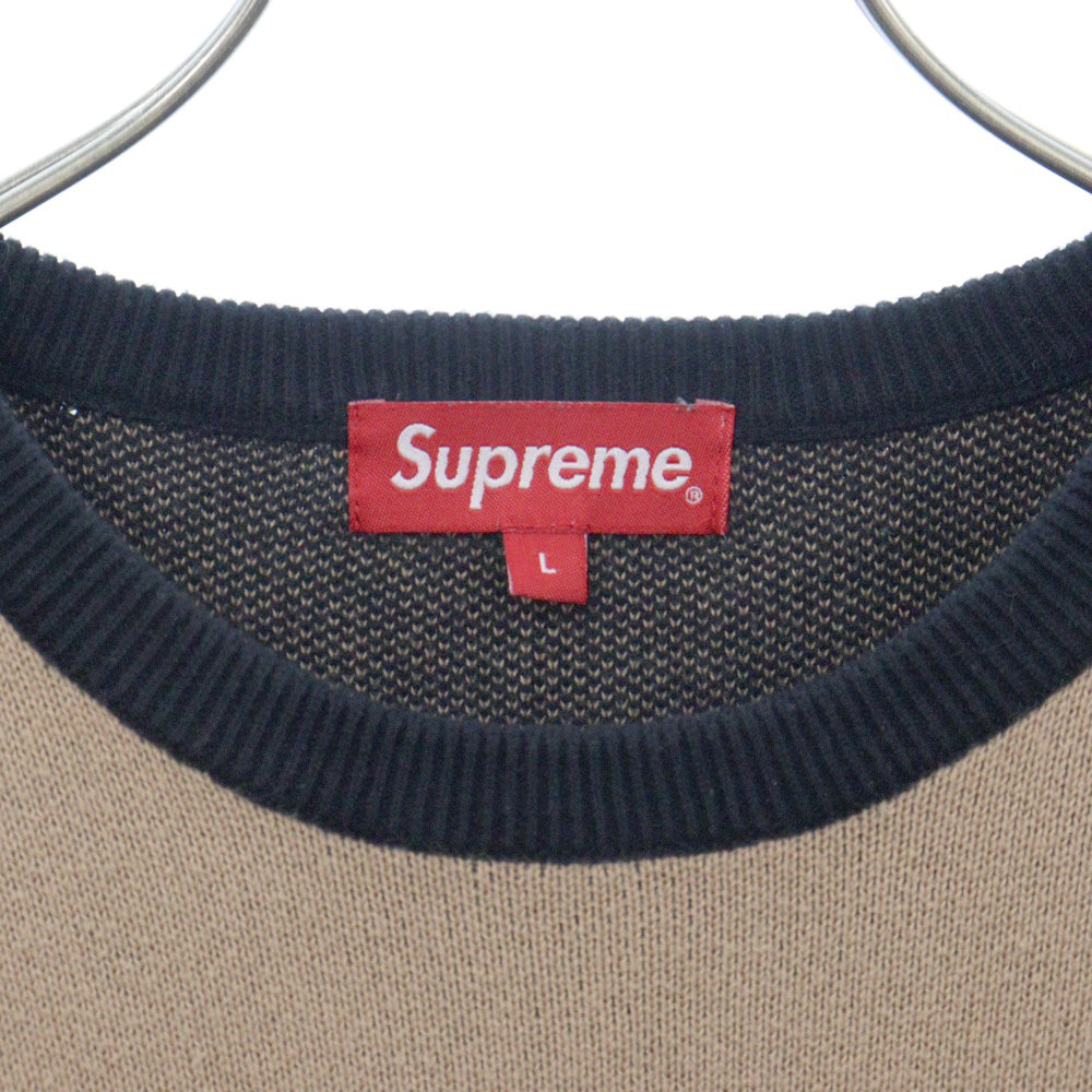 SUPREME(シュプリーム) 18AW Logo Repeat Sweater ロゴ リピート セーター ニット ブラウン/ブラック
