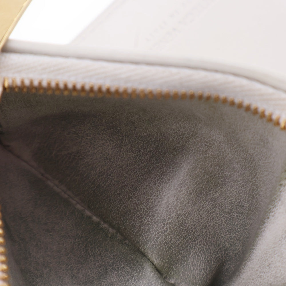 BOTTEGA VENETA(ボッテガヴェネタ) ファスナー付き イントレチャート レザーウォレット 二つ折り財布 ホワイト