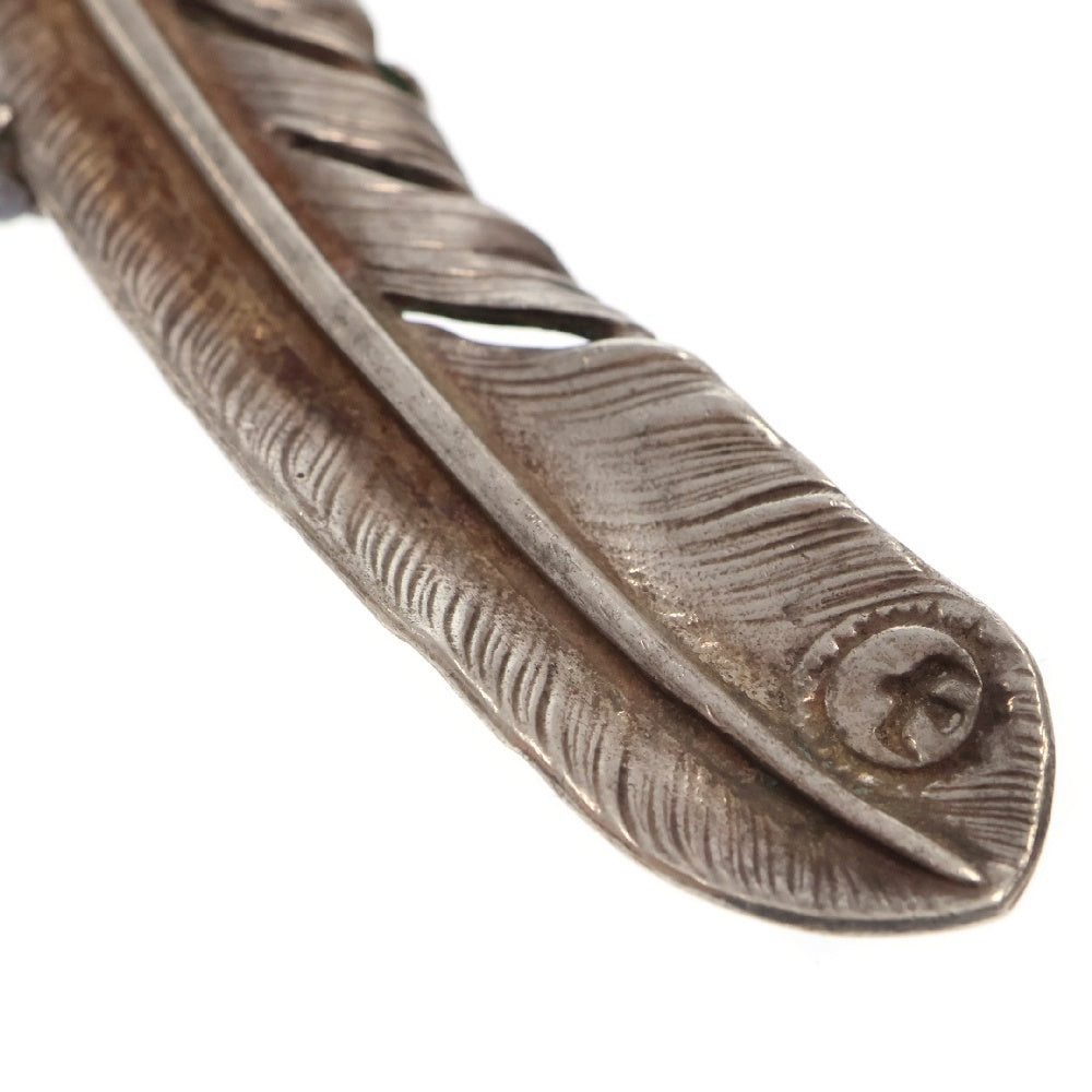 goro's(ゴローズ) 【現行】銀爪メタル付き特大フェザー 右向き ネックレストップ シルバー/ゴールド