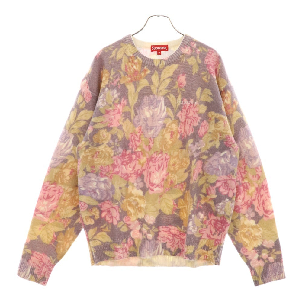 SUPREME(シュプリーム) 19SS Printed Floral Angora Sweater フローラル プリント アンゴラ クルーネックニットセーター マルチ