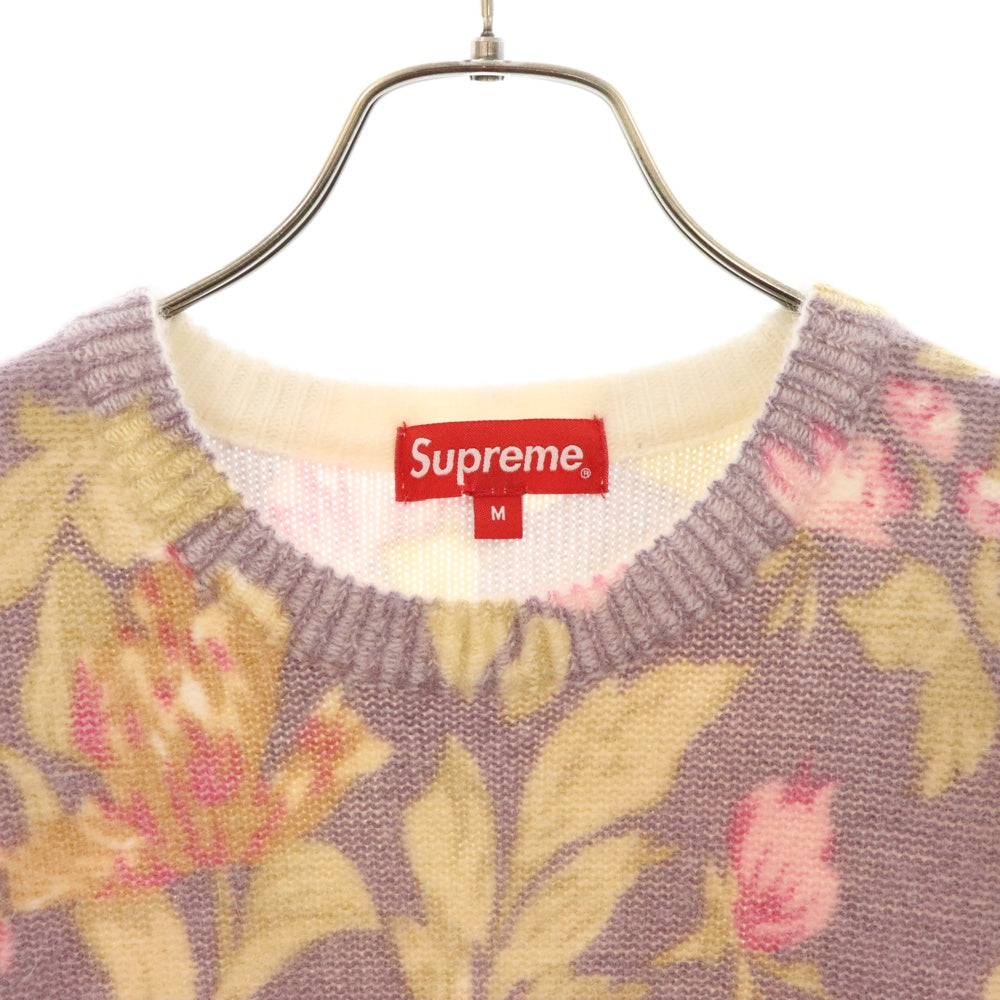 SUPREME(シュプリーム) 19SS Printed Floral Angora Sweater フローラル プリント アンゴラ クルーネックニットセーター マルチ