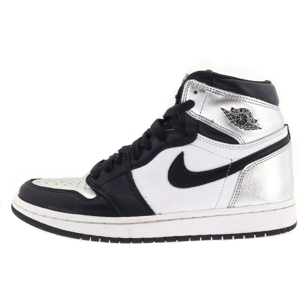 NIKE(ナイキ) WMNS AIR JORDAN 1 ウィメンズ エアジョーダン1 シルバートゥ ハイカットスニーカー レディース US7/23.0cm CD0461-001