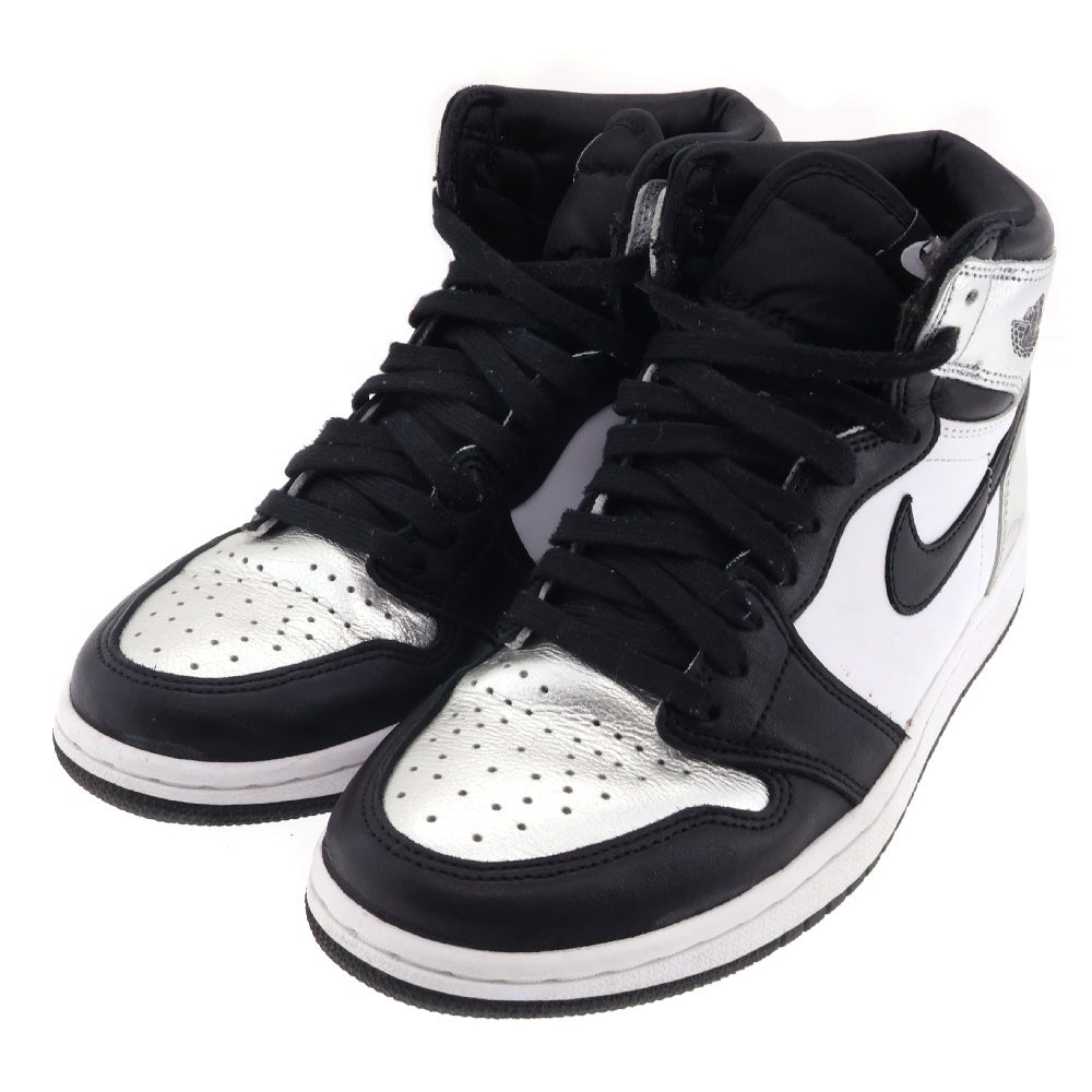 NIKE(ナイキ) WMNS AIR JORDAN 1 ウィメンズ エアジョーダン1 シルバートゥ ハイカットスニーカー レディース US7/23.0cm CD0461-001