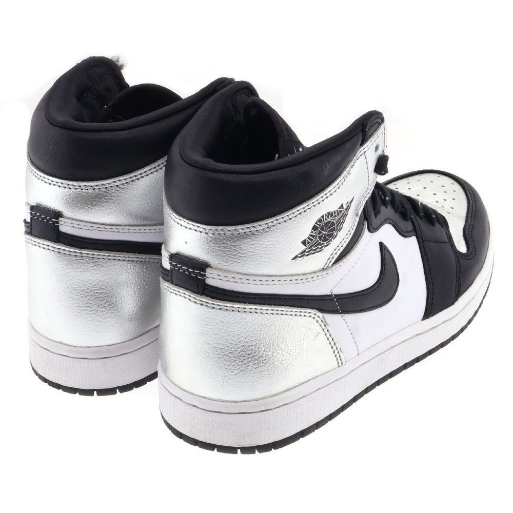 NIKE(ナイキ) WMNS AIR JORDAN 1 ウィメンズ エアジョーダン1 シルバートゥ ハイカットスニーカー レディース US7/23.0cm CD0461-001