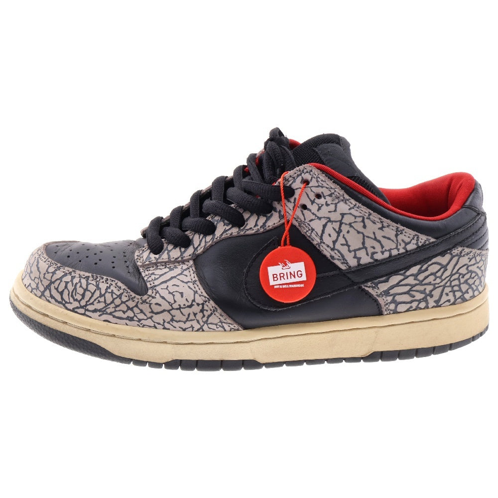 NIKE(ナイキ) 【観賞用】02AW × SUPREME シュプリーム ダンクロープロエスビー ブラックセメント ローカットスニーカー ブラック/グレー US9.5/27.5cm 304292-131
