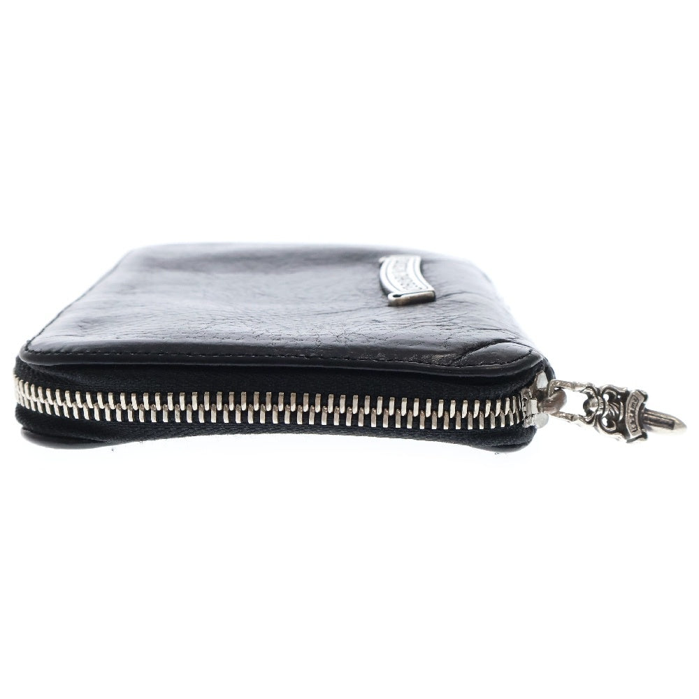CHROME HEARTS(クロムハーツ) BANK ROBBER バンクローバー セメタリーパッチラウンドジップ レザーウォレット 財布 ブラック