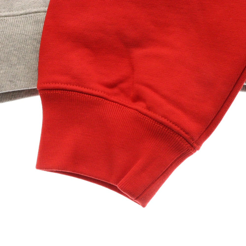 BREATH(ブレス) 23AW TWO TONE EMBROIDERY HOODIE ツートーンエンブロイダリーフーディー プルオーバーパーカー レッド BR23A-C5003