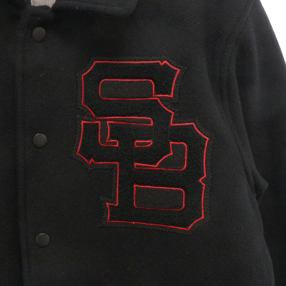 NIKE SB(ナイキエスビー) Wool Varsity Bomber Jacket ウール バーシティボンバージャケット スタジャン ブルゾン ブラック 275256-010
