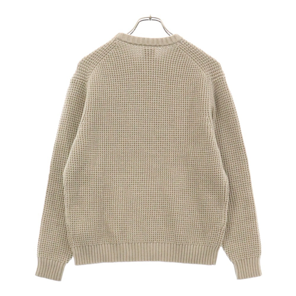 HUF(ハフ) FILMORE WAFFLE KNIT SWEATER クルーネック ワッフル ニットセーター ベージュ