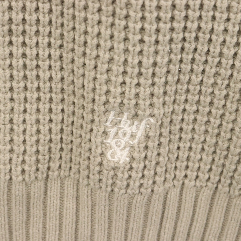 HUF(ハフ) FILMORE WAFFLE KNIT SWEATER クルーネック ワッフル ニットセーター ベージュ