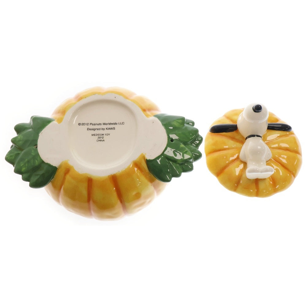 MEDICOM TOY(メディコムトイ) ×KAWS Originalfake Halloween Pumpkin Ceramic Jar カウズ オリジナルフェイク スヌーピー パンプキン セラミック カップ オレンジ ■