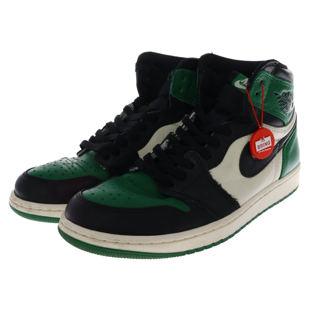 NIKE(ナイキ) AIR JORDAN 1 RETRO HIGH OG PINE GREEN エア ジョーダン 1 レトロ ハイ パイン グリーン ハイカットスニーカー ブラック/グリーン US9/27cm 555088-302