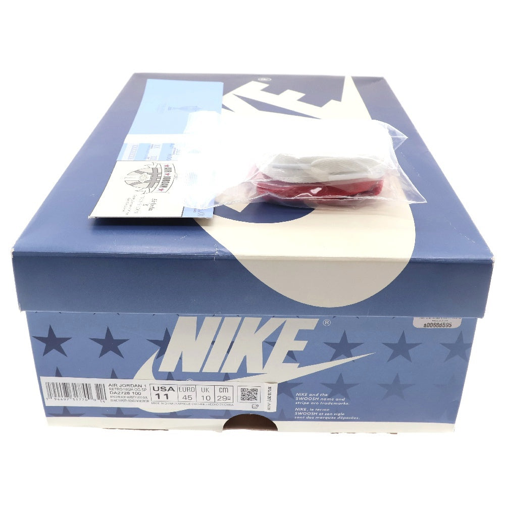 NIKE(ナイキ) AIR JORDAN 1 RETRO HIGH OG SP エアジョーダン トロフィールーム シカゴ ハイカットスニーカー レッド/ホワイト US11/29cm DA2728-100