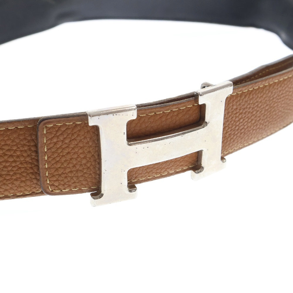 HERMES(エルメス) コンスタンス Hバックル 75 □F刻印 シルバー金具 レザーベルト ブラウン