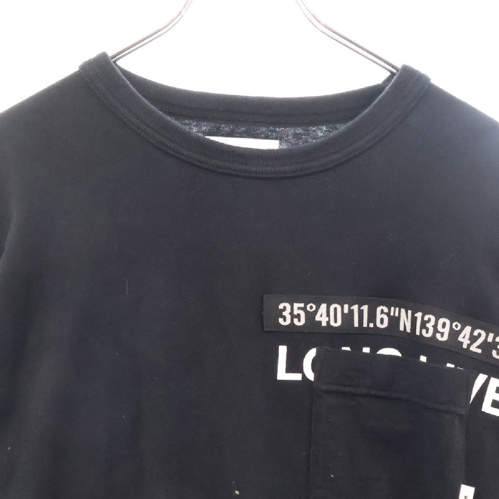 WTAPS(ダブルタップス) 22AW WTUBE L/S TEE フロントポケット ロングスリーブ 長袖Tシャツ ブラック 222ATDT-CSM11
