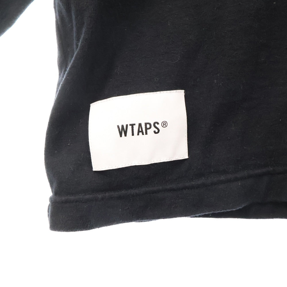 WTAPS(ダブルタップス) 22AW WTUBE L/S TEE フロントポケット ロングスリーブ 長袖Tシャツ ブラック 222ATDT-CSM11