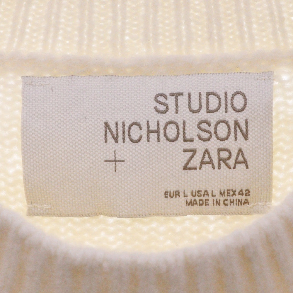 STUDIO NICHOLSON(スタジオニコルソン) ×ZARA ザラ モックネック ニット 長袖セーター ロングスリーブ ベージュ