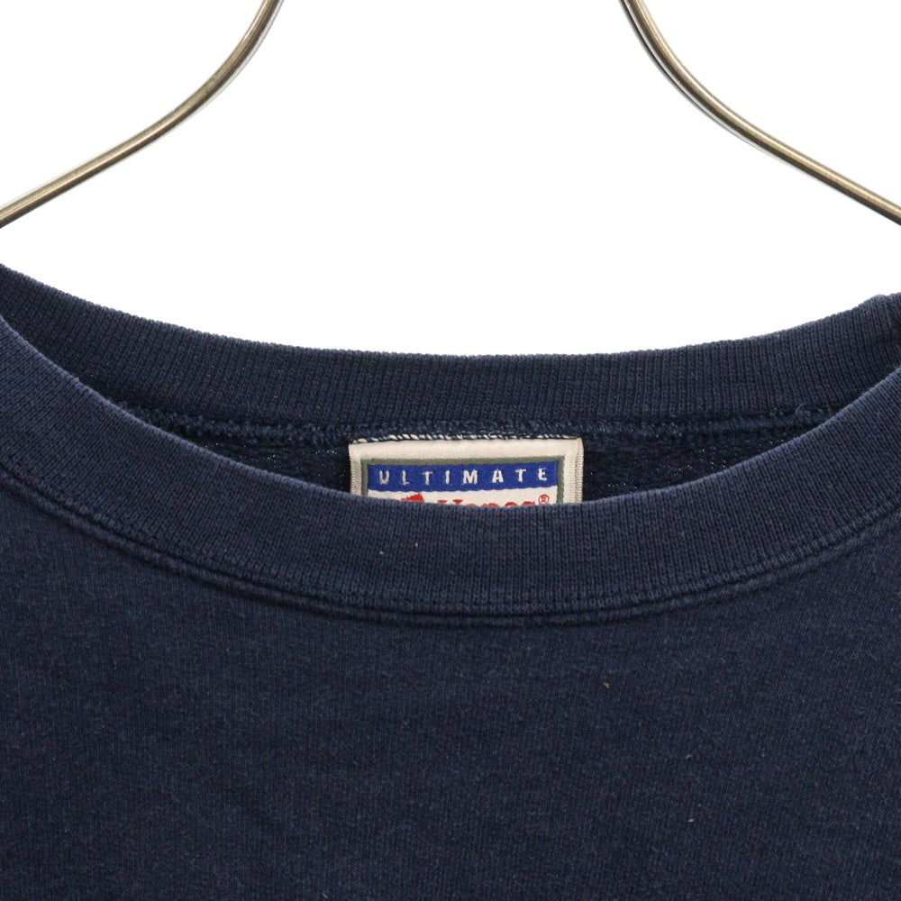 Hanes(ヘインズ) 90s フロントプリント クルーネックスウェットトレーナー ネイビー