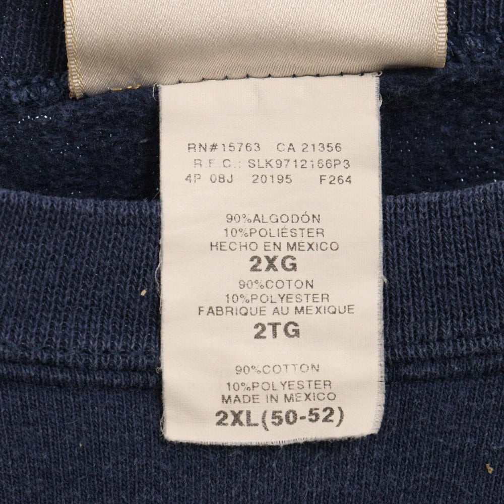 Hanes(ヘインズ) 90s フロントプリント クルーネックスウェットトレーナー ネイビー