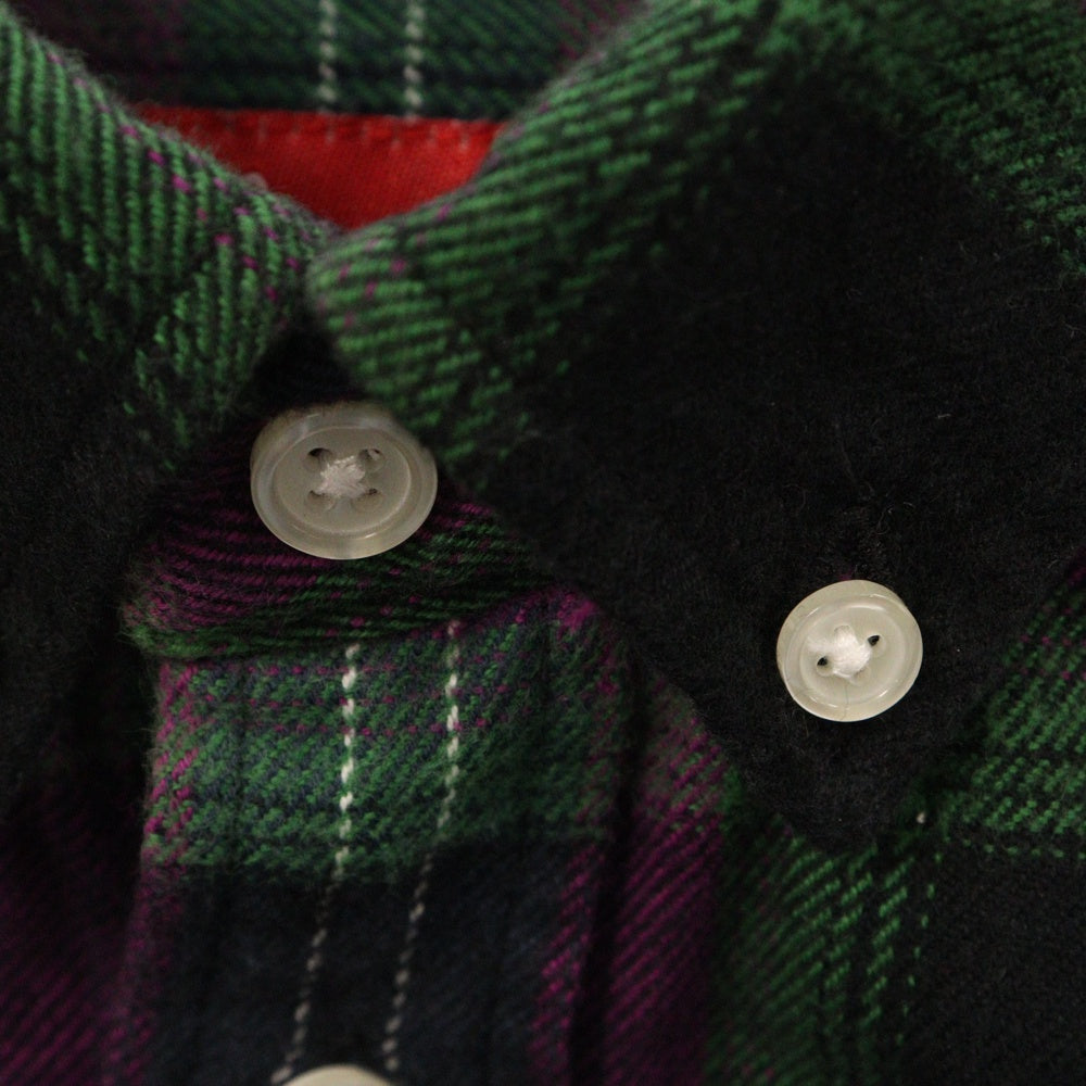 SUPREME(シュプリーム) 22SS Brushed Plaid Flannei Shirt ブラッシュドプレイド フランネル 長袖シャツ ブラック/パープル