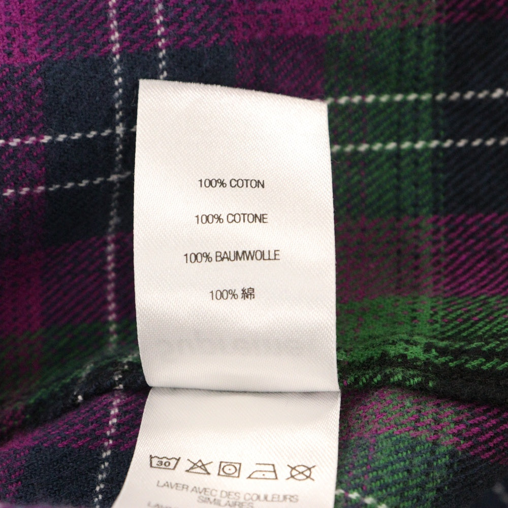 SUPREME(シュプリーム) 22SS Brushed Plaid Flannei Shirt ブラッシュドプレイド フランネル 長袖シャツ ブラック/パープル